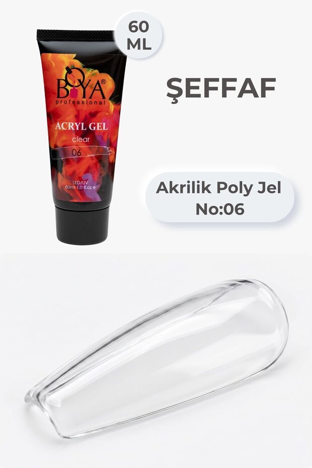 Akrilik Poly Jel Clear 60 ml