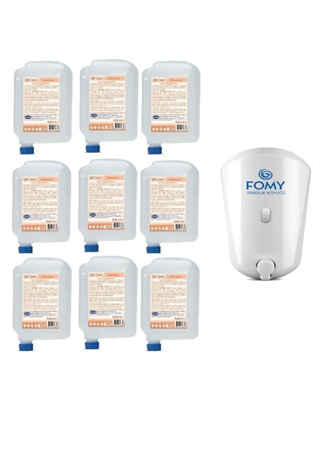 Hair and Body Foaming Shampoo 900 ml, 9 Bottles + 1 Dispenser