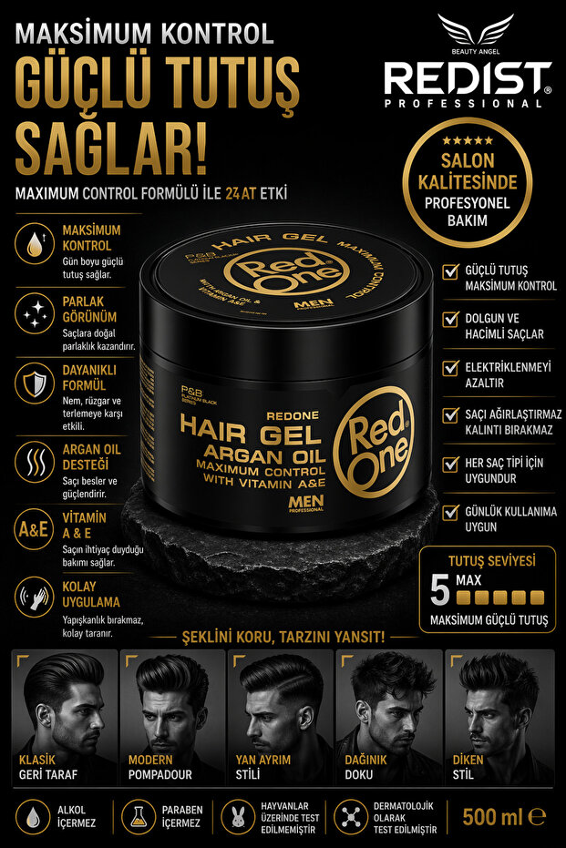 Red One Redone Argan Yağlı Besleyici Bukle Belırginleştirici Ve Kıvırcık Yapan Saç Jölesi 450 ml