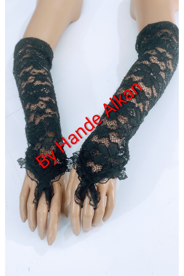 Women's Black Lace Gloves