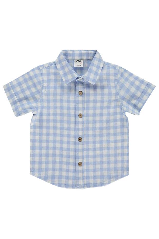 Checkered 6-18 Month Shirt - Blue