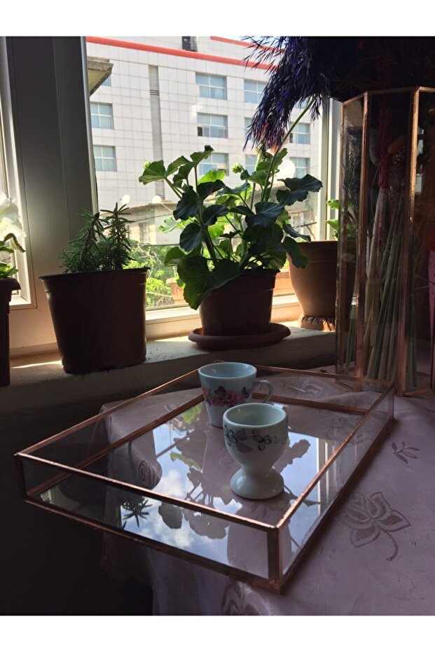 Glass Coffee Presentation Tray Engagement Tray 25X20X5 cm
