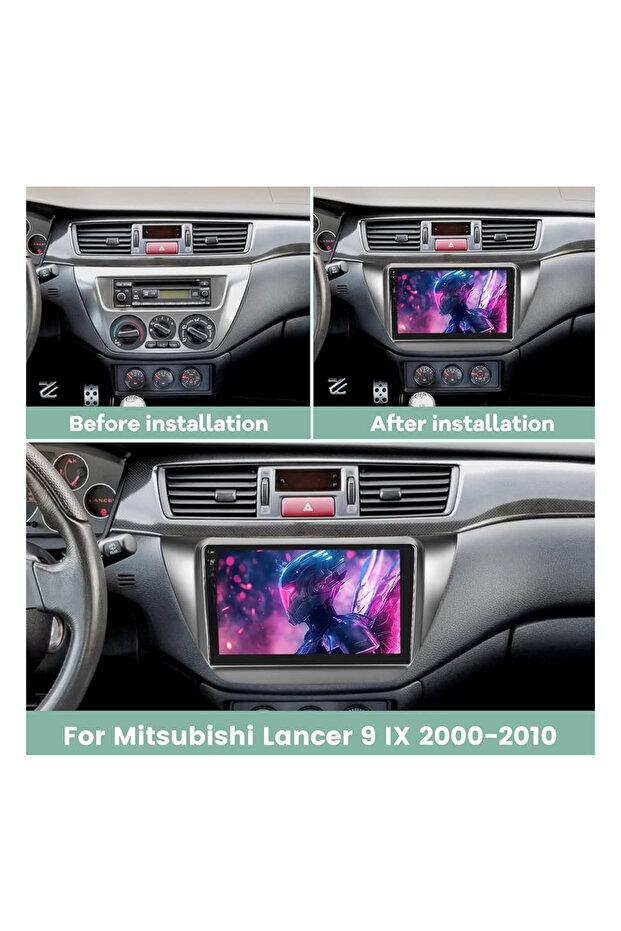 android screen Mitsubishi Lance Model 2000-2009 carplay android auto reverse camera included - 3