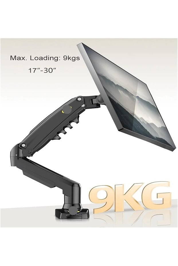 Full Motion Desktop Gas Spring Monitor Stand,17-30 Inch LCD LED,2-9 kg Load,Black