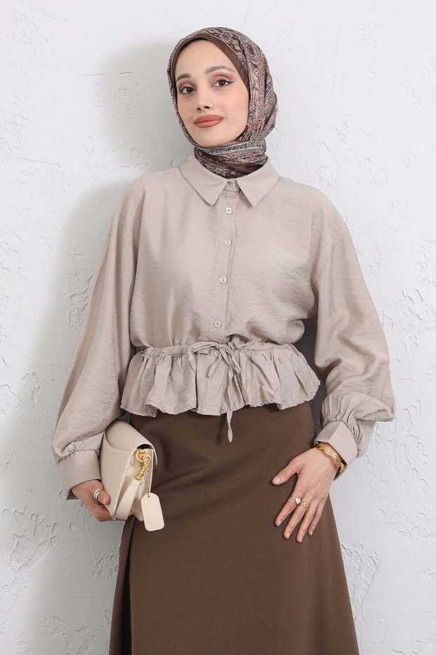 Belden Tunnel Lace-Up Shirt Y0117 - Stone Color