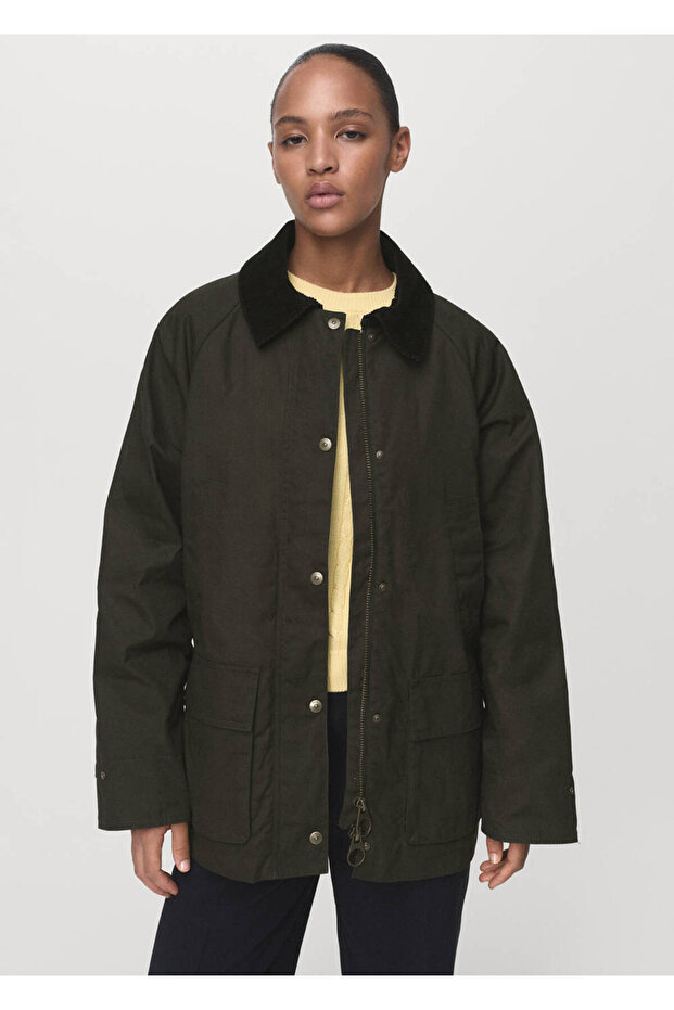 Velvet Collar Cotton Parka