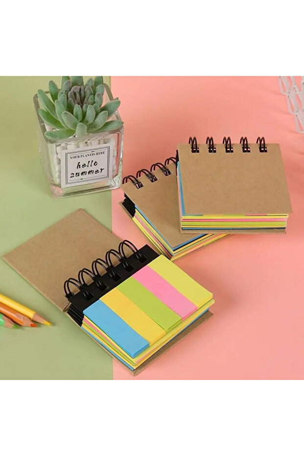 Yapışkan Postitli Mini Not Defteri - 4