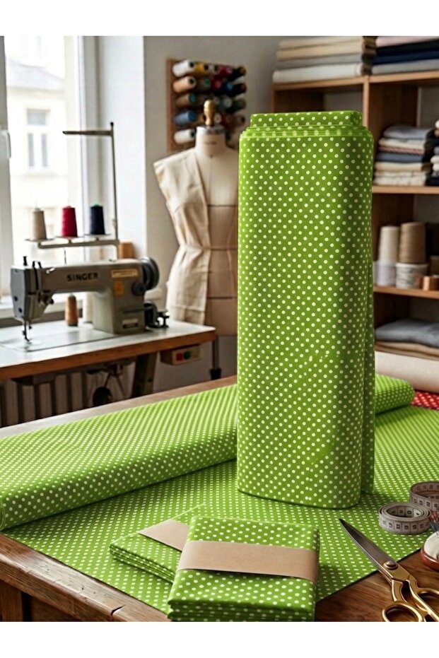 Width 240 cm Polka Dot Duvet Cover and Sheet Fabric (1 Meter)