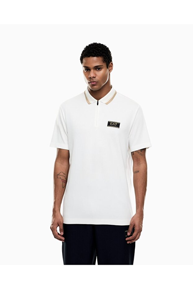Slim Fit Logo Zippered Polo Men's Polo 7m001333 Af13739 U0004