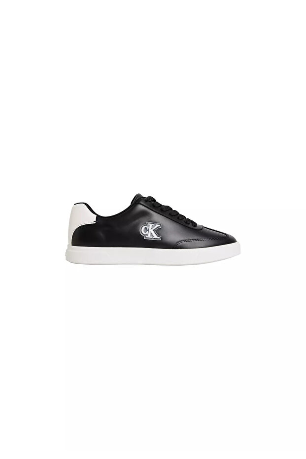 Men's Low-Top Black Sneaker with Ck Logo Detail and Comfortable Sole