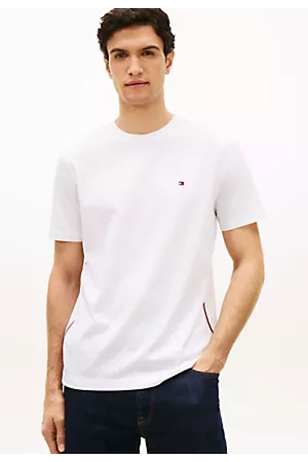 Men's Regular Fit Round Neck Cotton Short Sleeve White T-Shirt