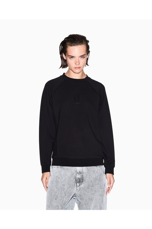 Logo Stone Detail Loose Fit Crew Neck Sweat Sweat Xw000826 Af13397 Uc001
