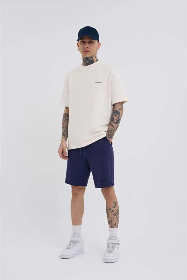 Ανδρικό σορτς Basic Relaxed Midnight Blue - 4