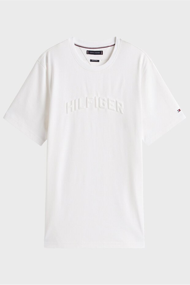 HILFIGER ARCH EMBOSSED TEE - 4