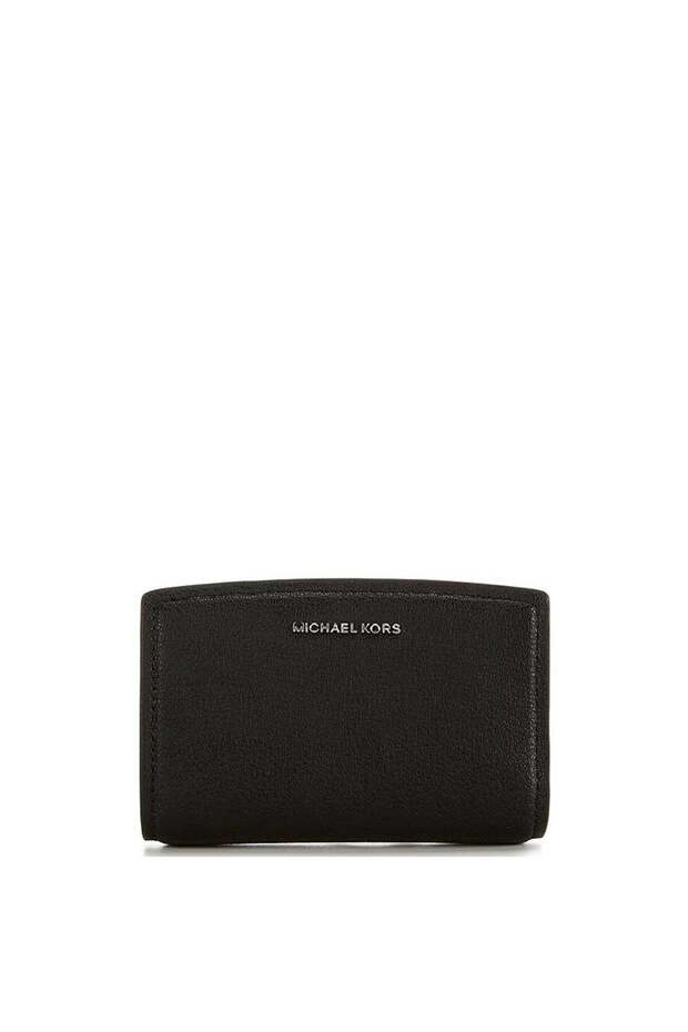 Women's Leather Black Wallet with Card and Cash Compartments, Zipper and Snap Closure