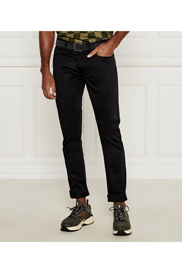 Men's Denim Regular Waist Straight Model Daily Use Black Jeans