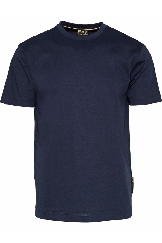 Men's Cotton Short Sleeve Casual Navy Blue T-Shirt