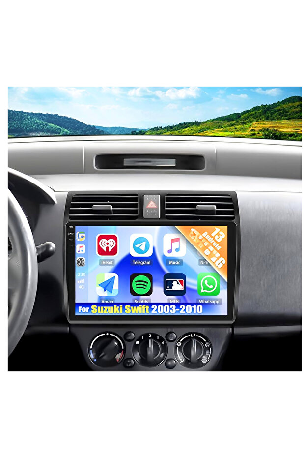 Suzuki Swift android screen 2005-2010,4gb ram 64 gb rom carplay android auto reverse camera include