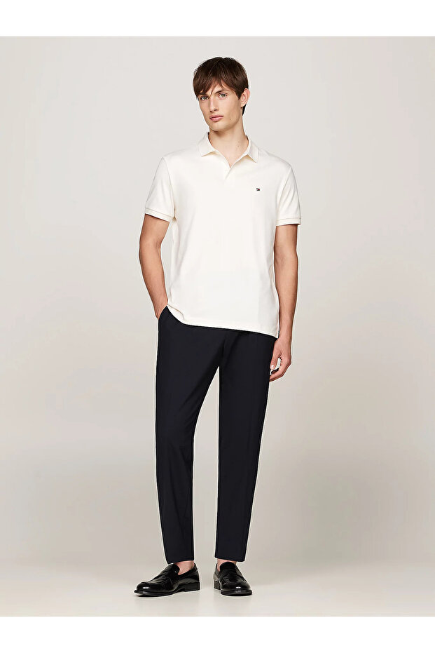 Erkek Dokuma Polo Yaka Kısa Kol Günlük Sarı Polo Yaka T-Shirt - 2