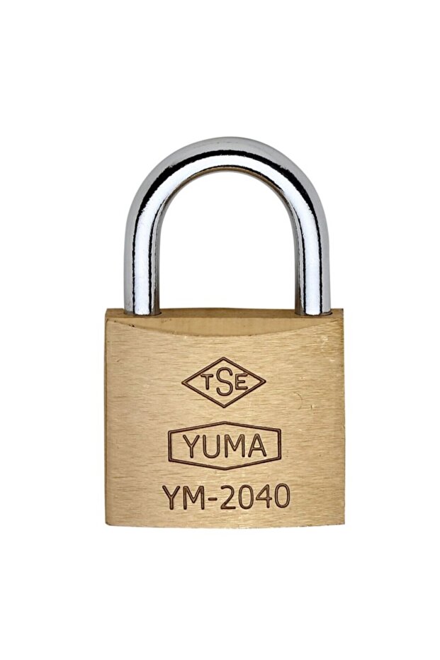 Padlock 40mm Yellow Solid Brass Short Ym-2040