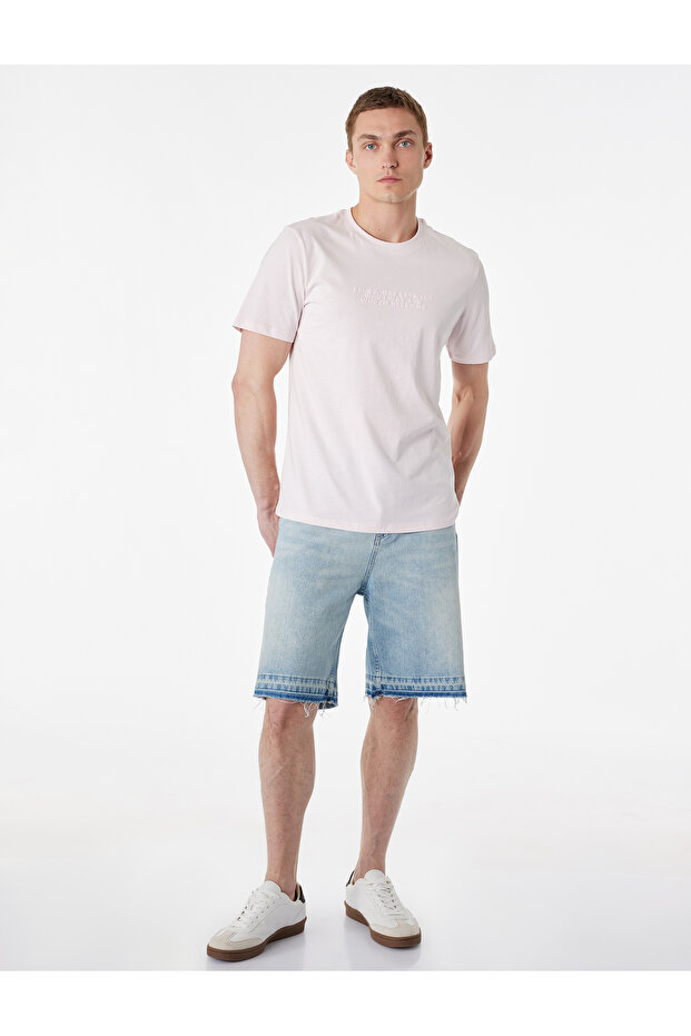Regular Fit Short Sleeve Crew Neck Printed T-Shirt