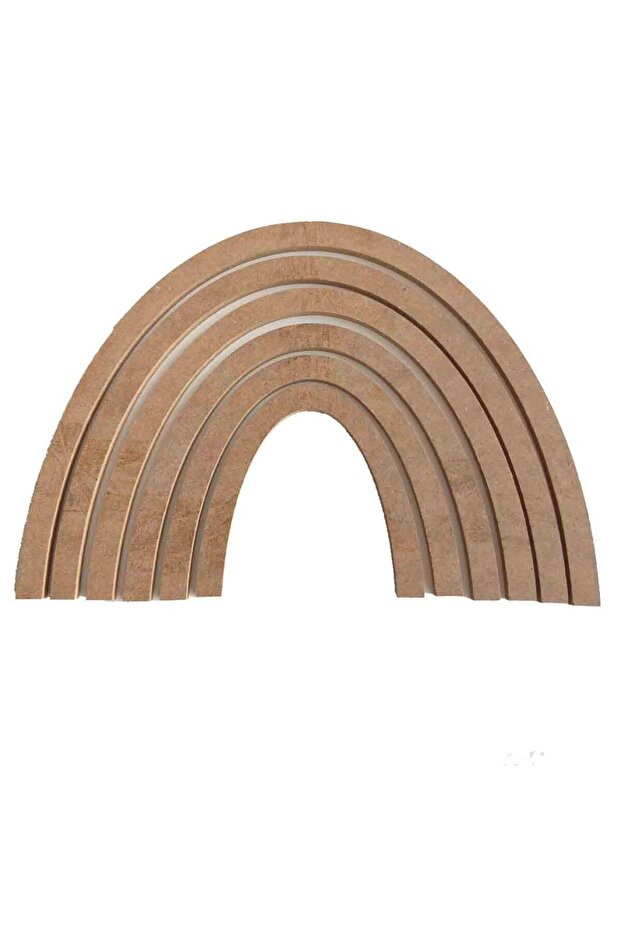 إكسسوار حقيبة MDF بألوان قوس قزح مكون من 6 قطع