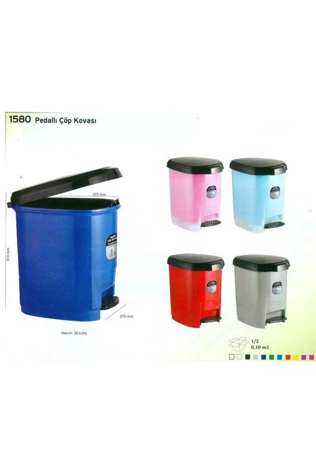 Trash Can Plastic Lid with Pedal 20 Lt 1580