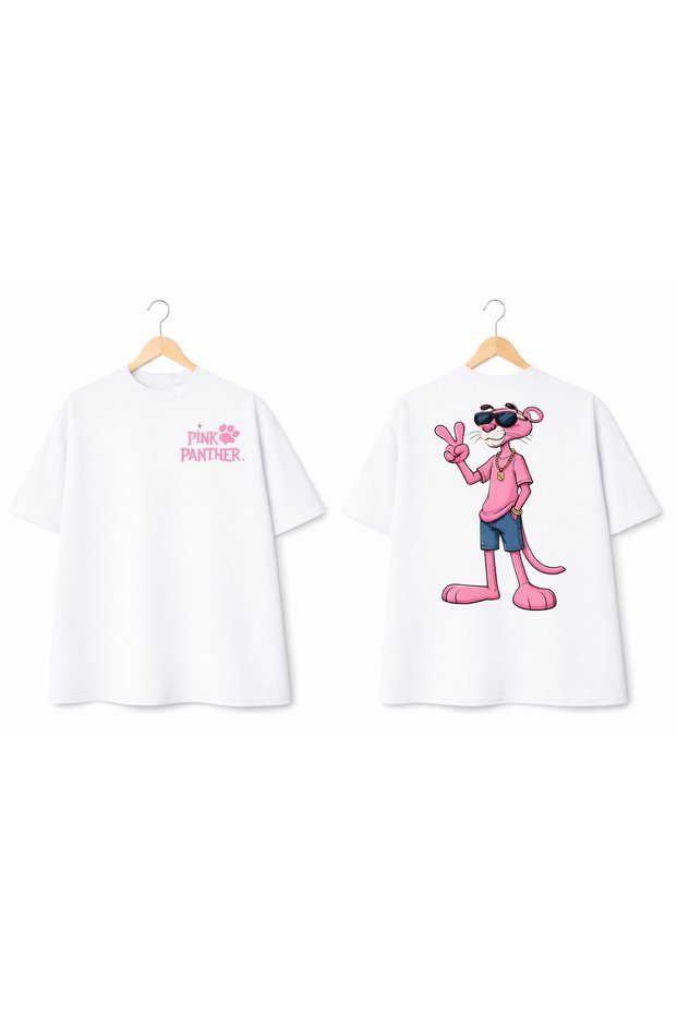 Unisex Oversize T-Shirt Cat Printed 100% Cotton T-Shirt Comfortable Fit