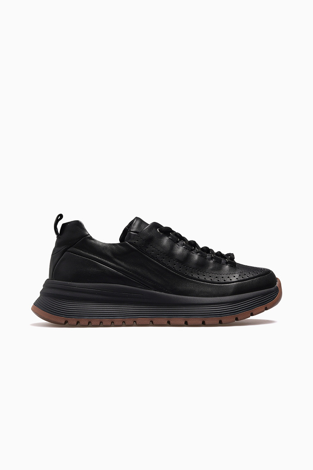 Women's Leather Casual Daily Shoes 26Y D26Ya-3905 Black