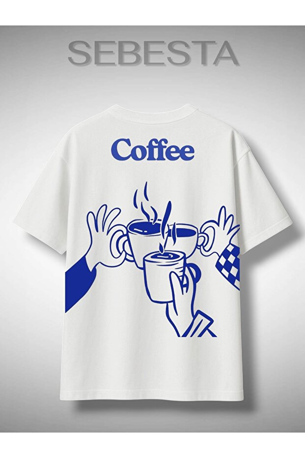 Coffee Printed Premium Oversize T-Shirt