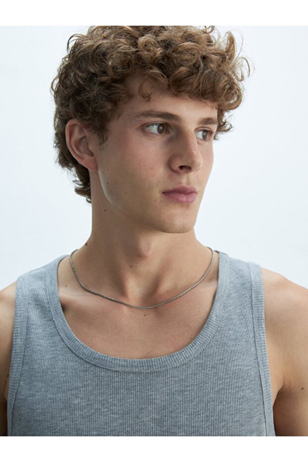 Short Sleeve Basic Gray Undershirt - 4