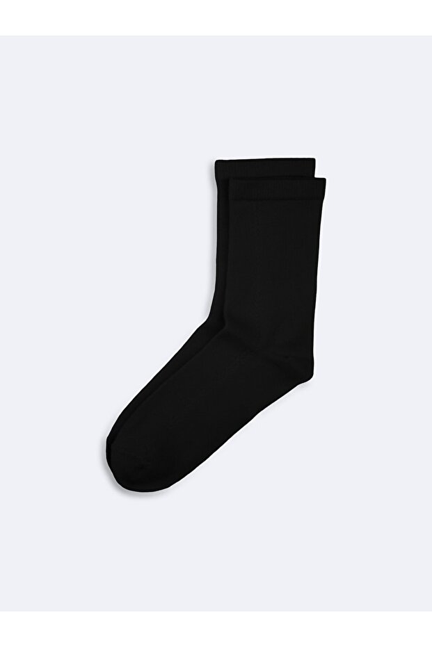 Black Medium Patterned Socks - 1