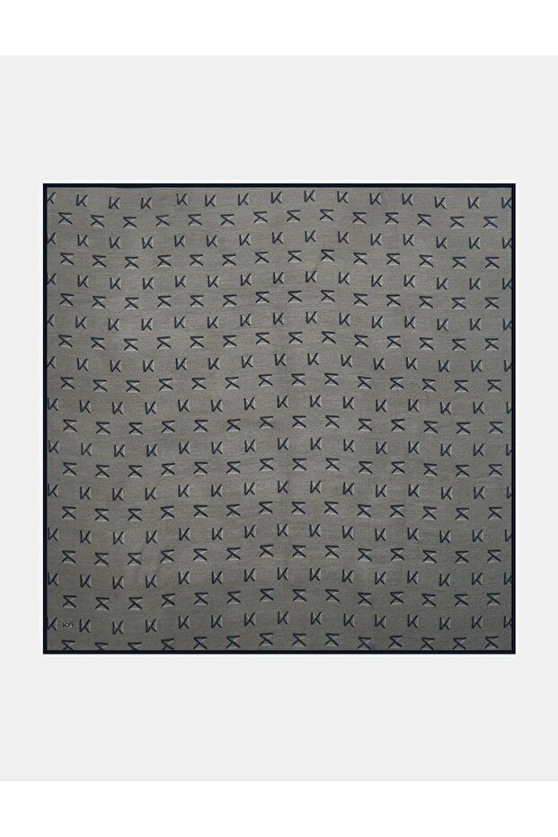 Logo Viscose Scarf Khaki
