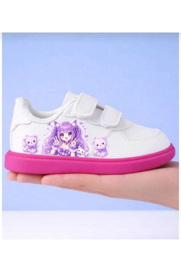 Printed Children's Sports Shoes with Band Sneaker