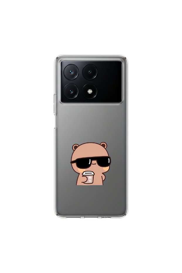 حافظة شفافة متوافقة مع هاتف Xiaomi Poco x6 Pro بتصميم 3/1