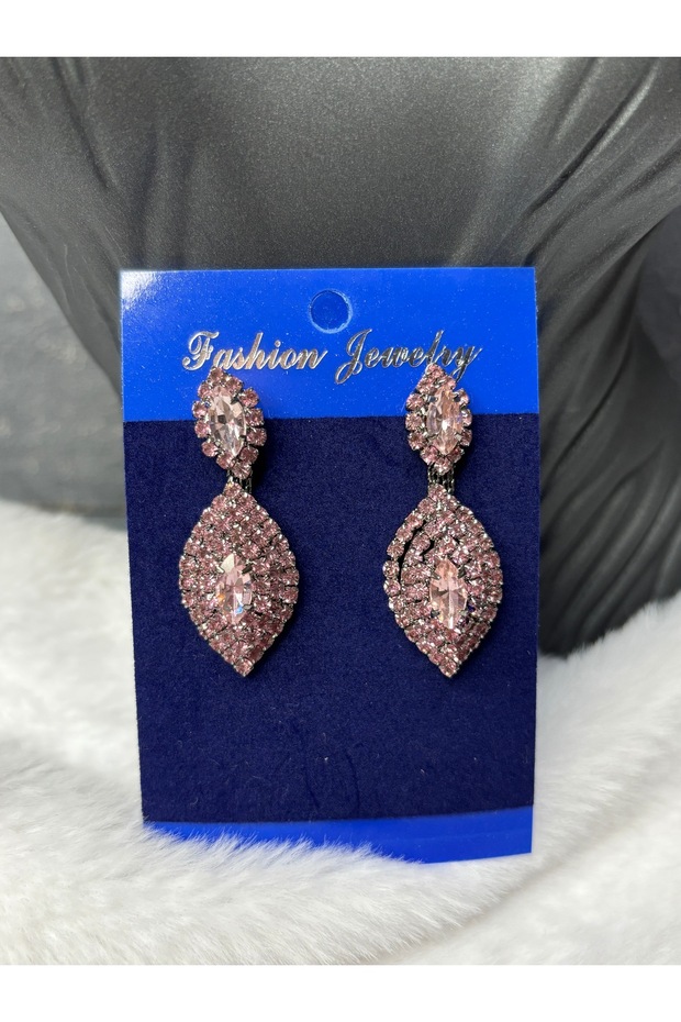 Sparkling Crystal Stone Embellished Dangle Wedding Bridal Kaftan Earring