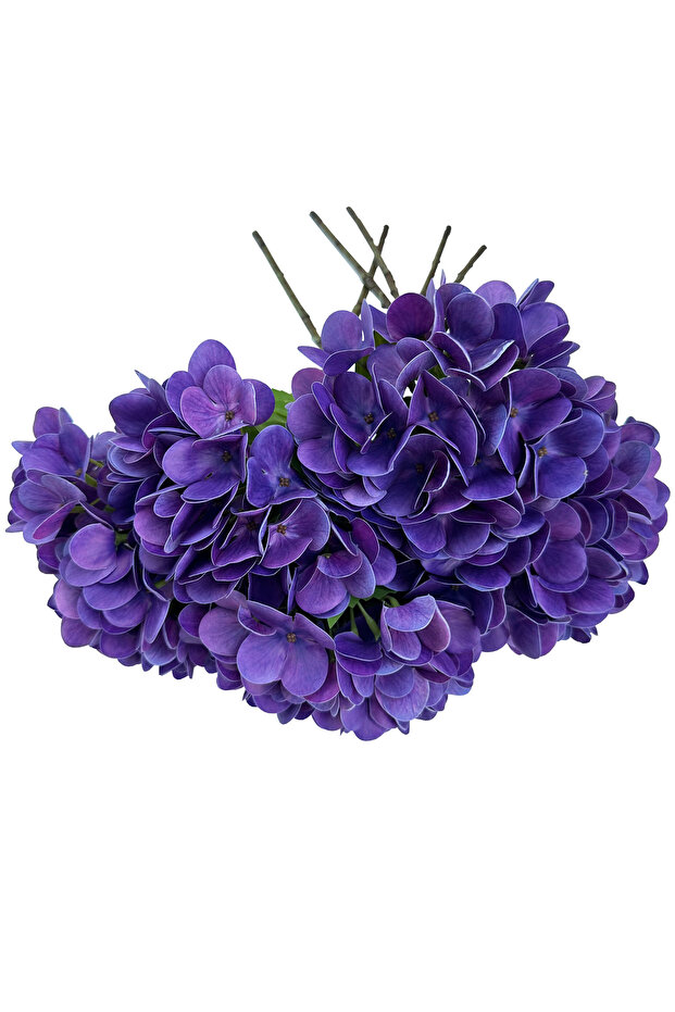 6Pcs Artificial Hydrangea Flowers Bouquets, Silk Fake Flowers for Home Office Table Decor