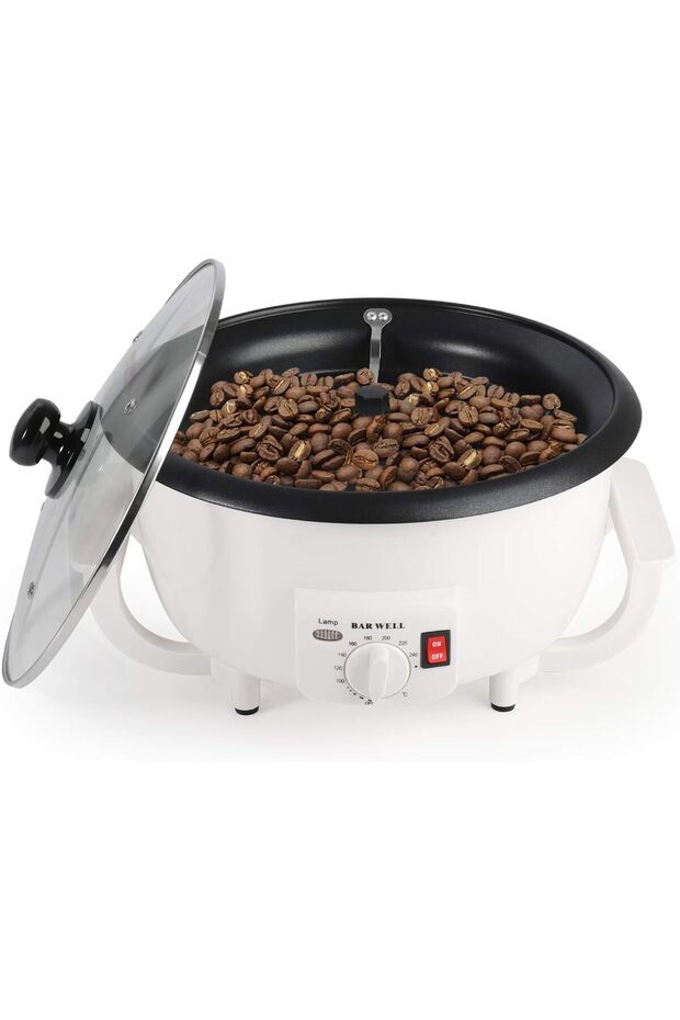 800W Electric Coffee Roaster & Popcorn Maker 2L Nut Roasting Machine Adjustable Temperature