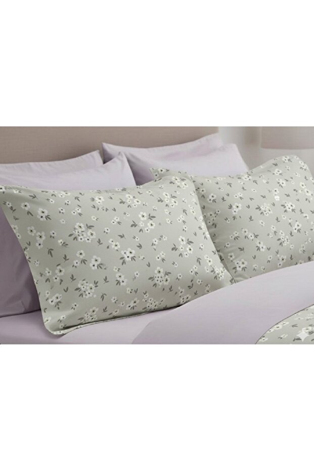 Floral Patterned Pillowcase Set 50X70 cm (2 Pieces) – Stylish and Natural Comfort 100% Cotton