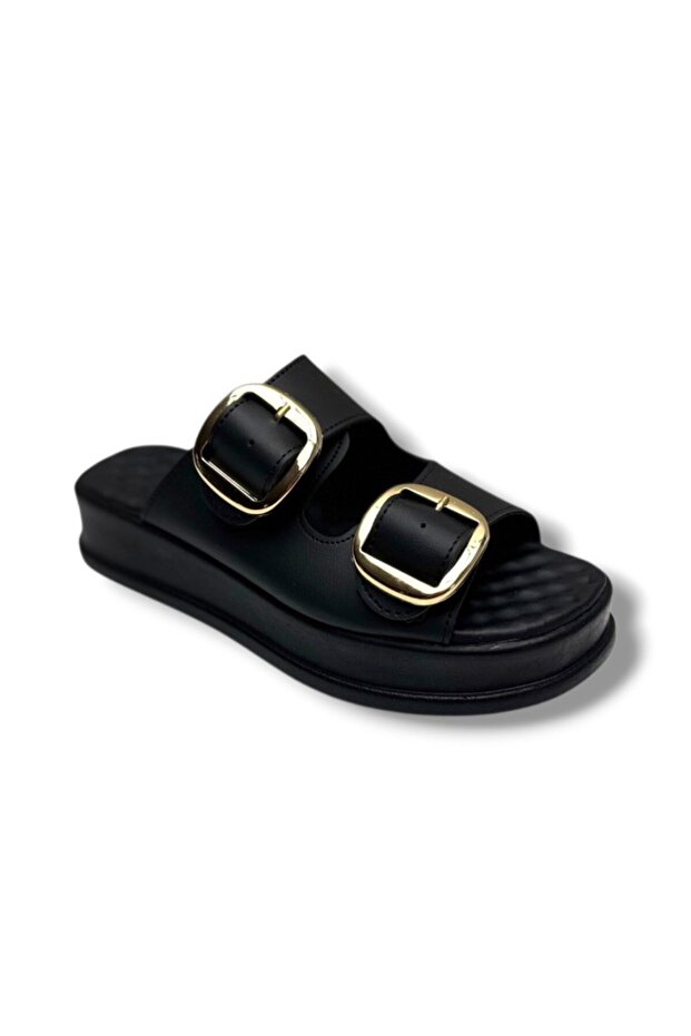 Chanceller K105-26 Leather Double Band Anatomical Sole Women's Slippers