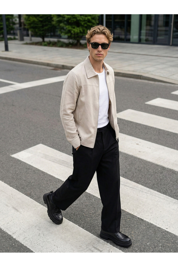 Old Money Basic Design Thin Linen Jacket - 1