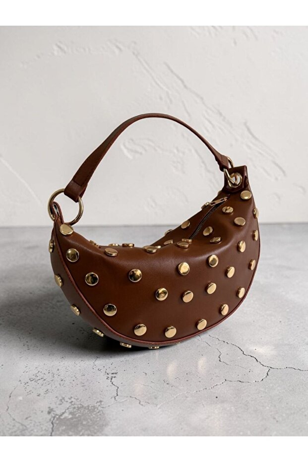 Large Staple Embroidered Icon Taba Baguette Hand and Shoulder Bag