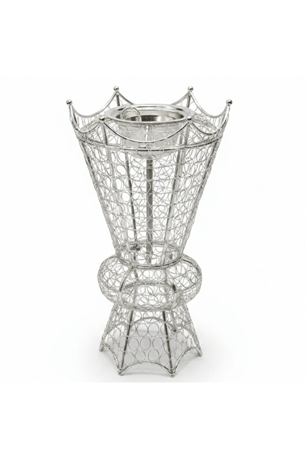 Premium Silver Metal Incense Burner 40×24 cm
