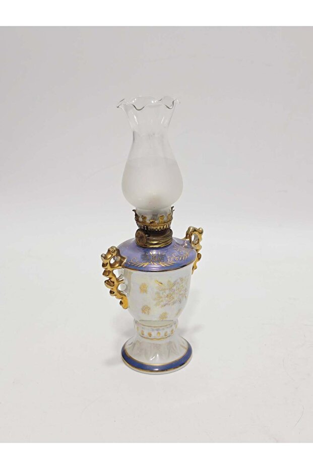 Floral Patterned Antique Porcelain Gas Lamp 025