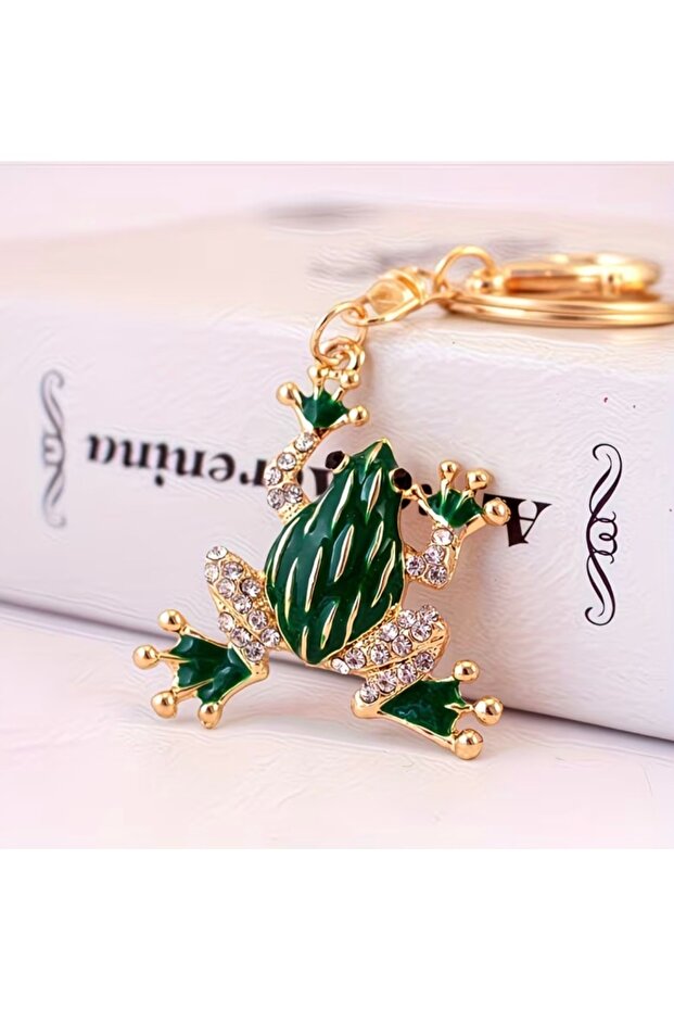 Purple Uk Frog Frog Prince Keychain