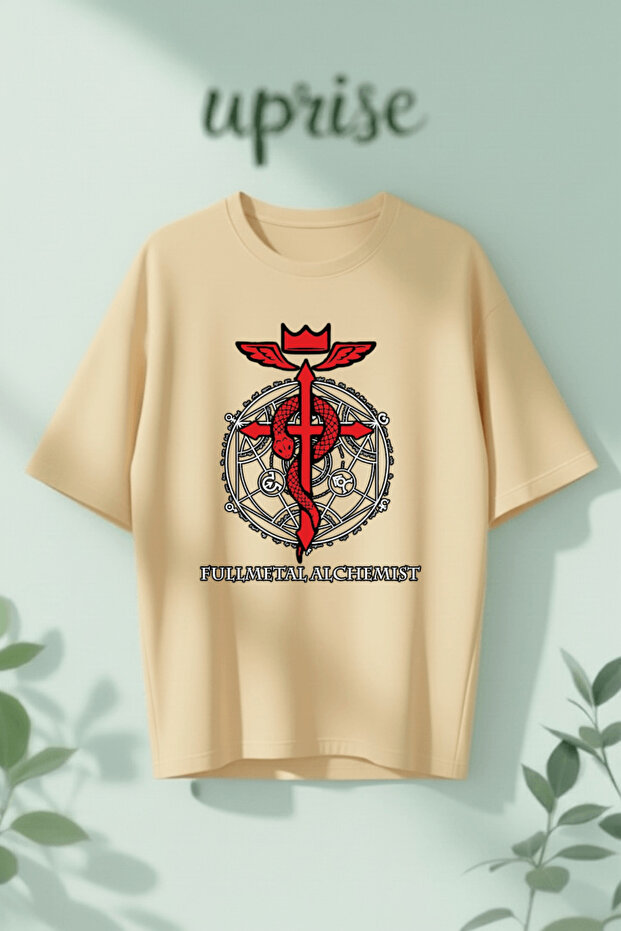 Fullmetal Alchemist Printed Cotton Oversize T-Shirt