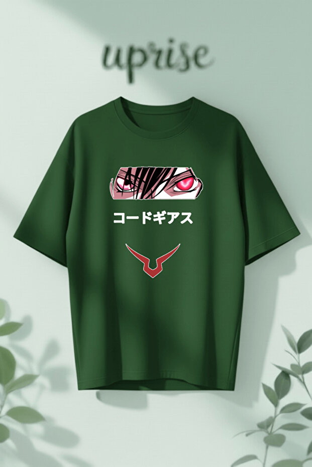 تي شيرت قطني كبير الحجم مطبوع عليه Code Geass Anime