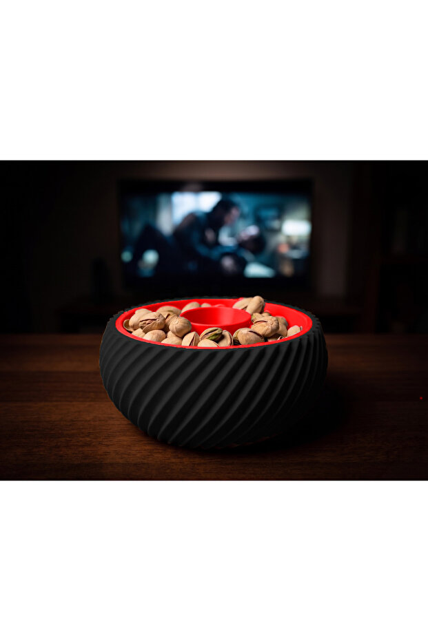 Double Chamber Snack Bowl, Shell Chamber, Trash Can, Peanut Seed Bowl, Presentation Container