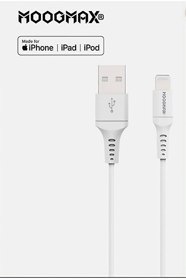 كابل شحن سريع ربل-ابيض MX146-USB-IP-2M