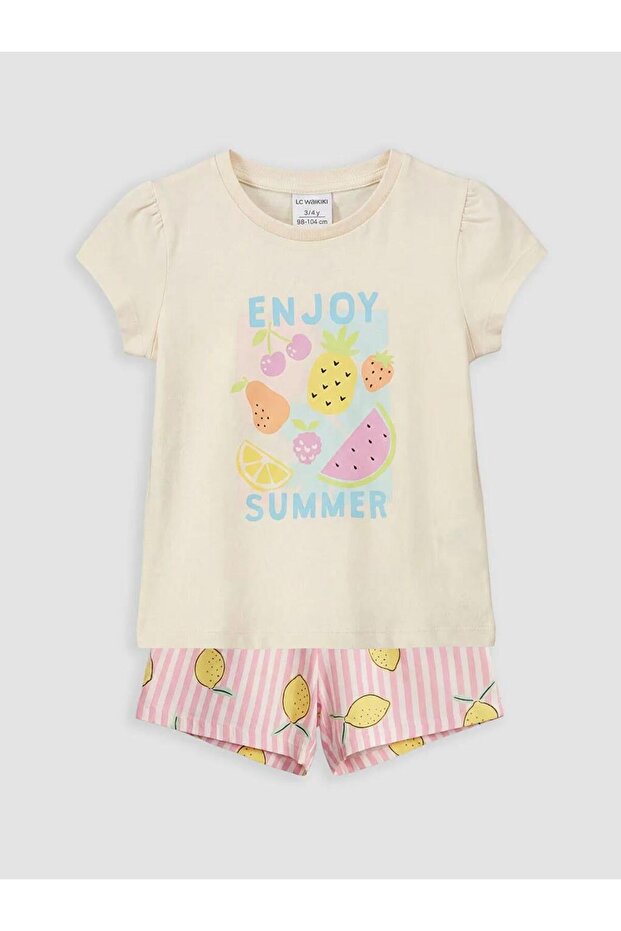 Printed Baby Girl Shorts Set (S6)